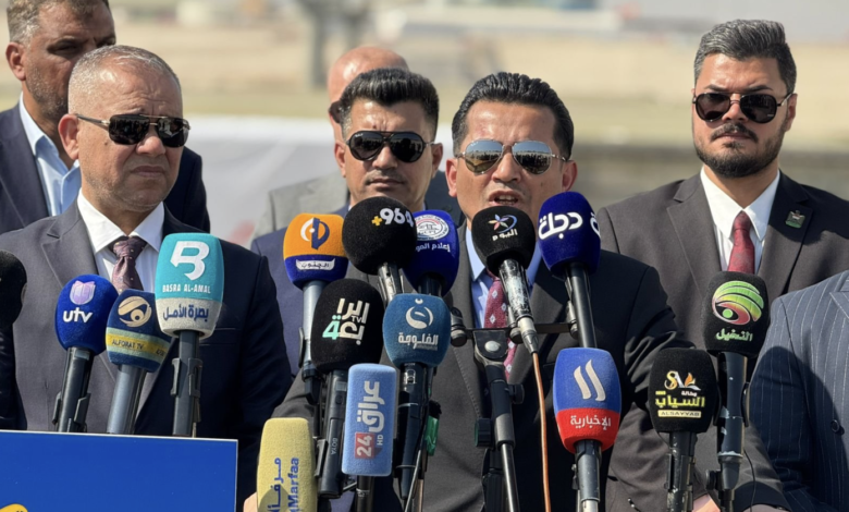 وزير النقل يعلن بدء تعويم النفق المغمور ضمن مشروع ميناء الفاو الكبير