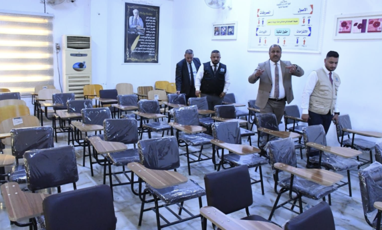 الجهد الخدمي يجهز جامعة ميسان بألف مقعد دراسي ويخطط لتوسيع الدعم