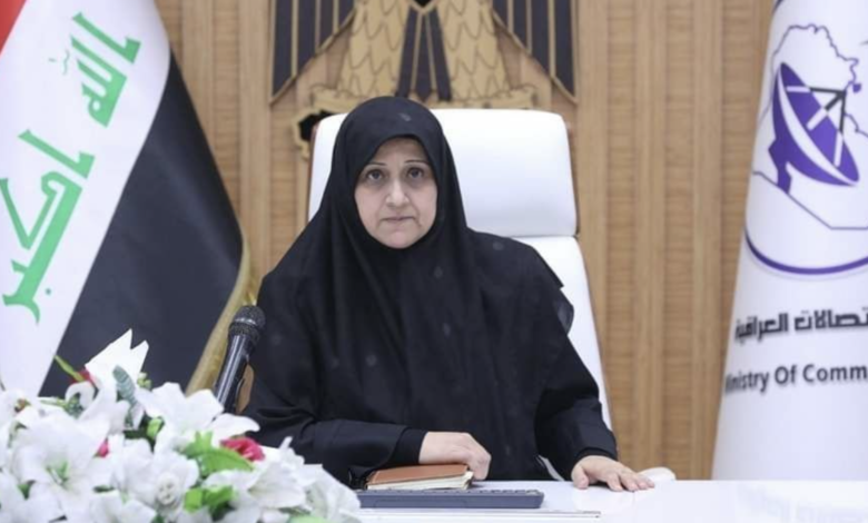 وزيرة الاتصالات: ارتفاع كبير في إيرادات سعات الاتصالات الدولية عبر العراق