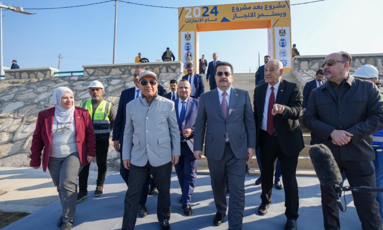 افتتاح مشروع التكسية الحجرية لضفاف نهر دجلة في بغداد