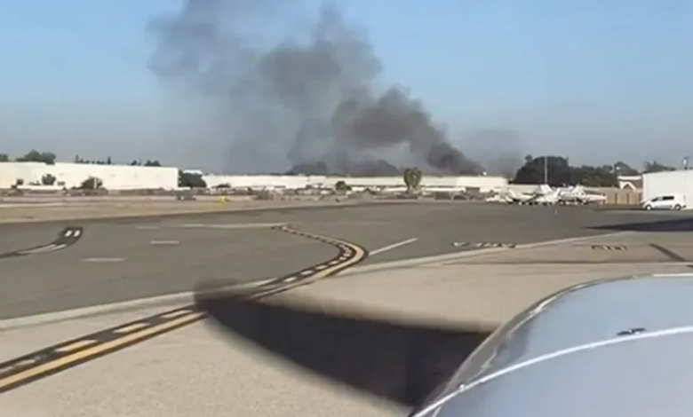 تحطم طائرة خفيفة في كاليفورنيا يتسبب بإصابة 11 شخصًا