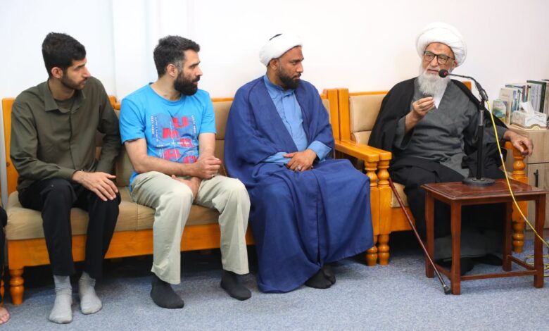 سماحة المرجع النجفي (دام ظله) يدعو لمحاسبة النفس في لقاء بمناسبة عيد الفطر