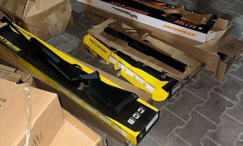 ضبط 3200 بندقية صيد في ميناء أم قصر الشمالي اليوم