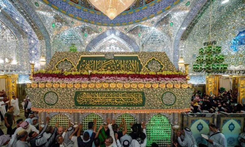 حشود غفيرة تشارك في احتفالات عيد الغدير بالنجف الأشرف وسط تنظيم محكم