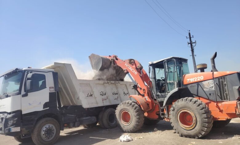 محافظة بغداد تبدأ حملة لإزالة الأنقاض وتحسين مدخل بغداد – الكوت