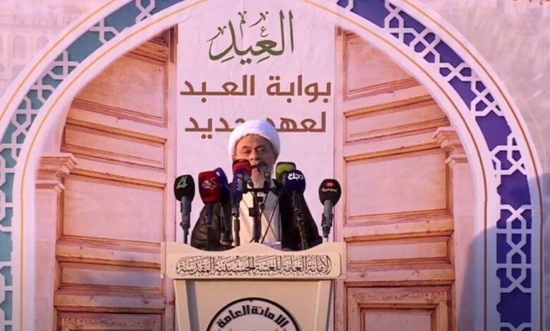 خطبة العيد في كربلاء المقدسة تدعو للتمسك بالانتماء الإسلامي الأصيل ورفض التقليد الأعمى للغرب