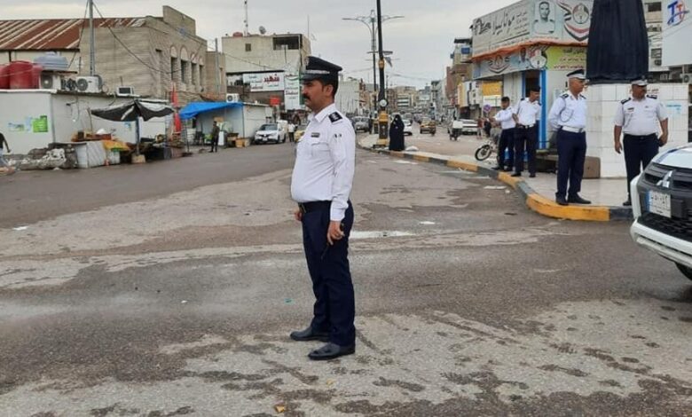 مرور البصرة ينشر 148 منتسباً لتأمين طرق زائري الأربعين إلى النجف الأشرف