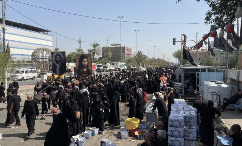 النجف الأشرف تفتتح 4 محاور لتوزيع المواد الغذائية على 18 ألف موكب أربعيني