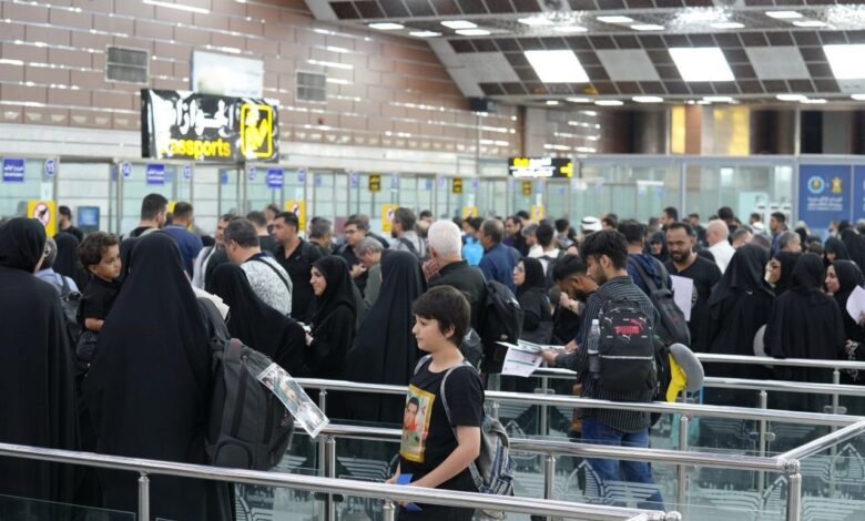 مطار النجف يستقبل 127 ألف زائر للأربعين بـ 863 رحلة طيران