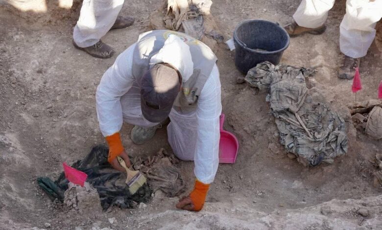 اكتمال فتح مقبرة الخسفة الجماعية بالمعايير الدولية في نينوى