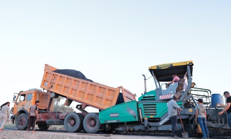 البدء بمشروع تبليط شوارع سبع البور بوجبتين نهارية وليلية