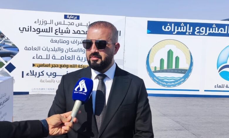 مشروع ماء كربلاء العملاق يخدم 800 ألف مواطن بطاقة 16 ألف متر مكعب
