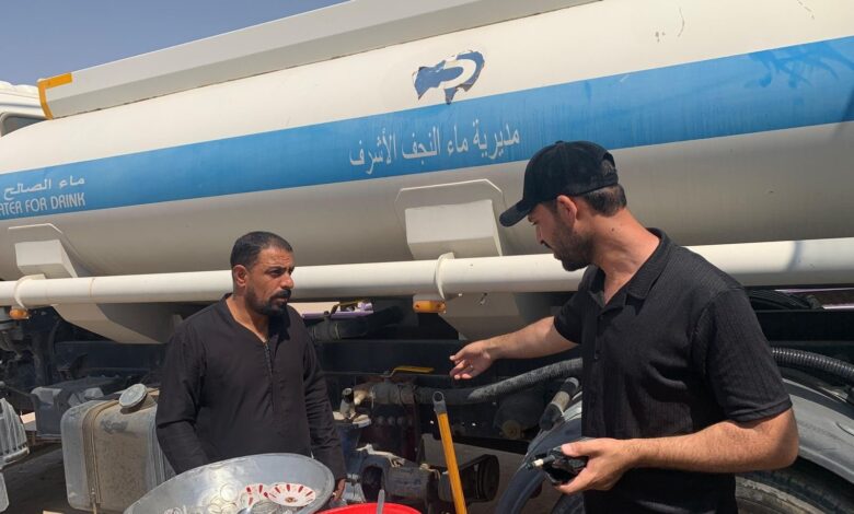 خطة ماء النجف الأشرف لتأمين المياه لزوار الأربعين على محاور كربلاء