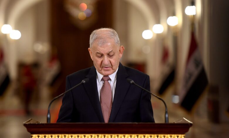 الرئيس العراقي: المشاركة في الانتخابات تصحح المسار الديمقراطي وتمنع التفرد بالسلطة