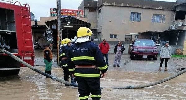 الدفاع المدني العراقي في حالة تأهب قصوى مع بداية موجة الأمطار الموسمية
