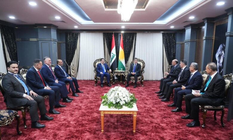 السوداني وبارزاني يتفقان على تعزيز الحوار لحماية استقرار العراق