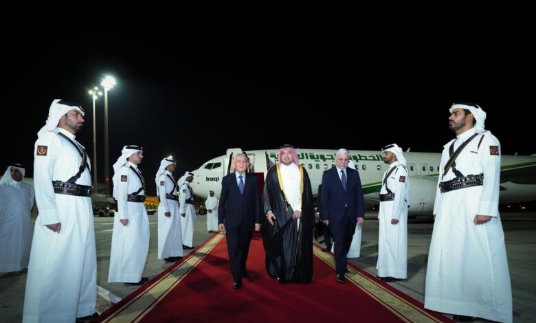 وصول الرئيس العراقي إلى قطر للمشاركة في قمة التنمية الاجتماعية العالمية