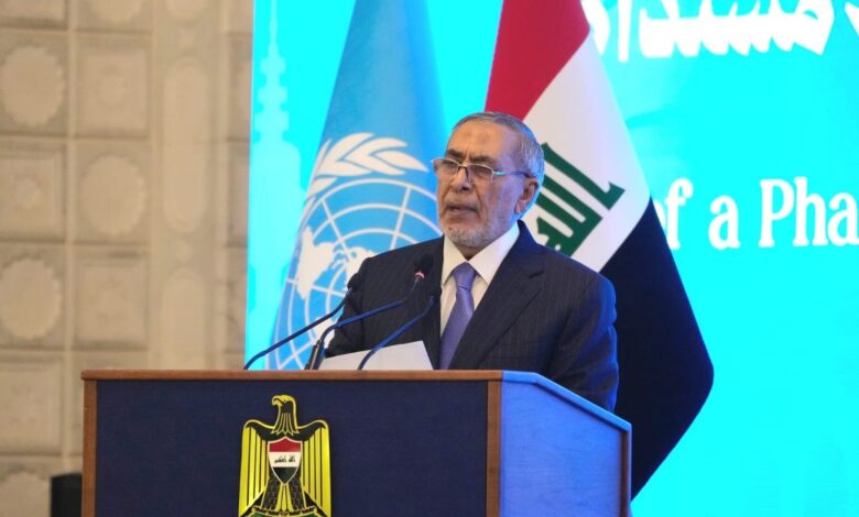 المشهداني يشارك في حفل توديع بعثة اليونامي ويؤكد بداية مرحلة الشراكة المتوازنة