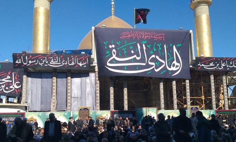 آلاف الزائرين يتوافدون على سامراء لإحياء ذكرى استشهاد الإمام الهادي