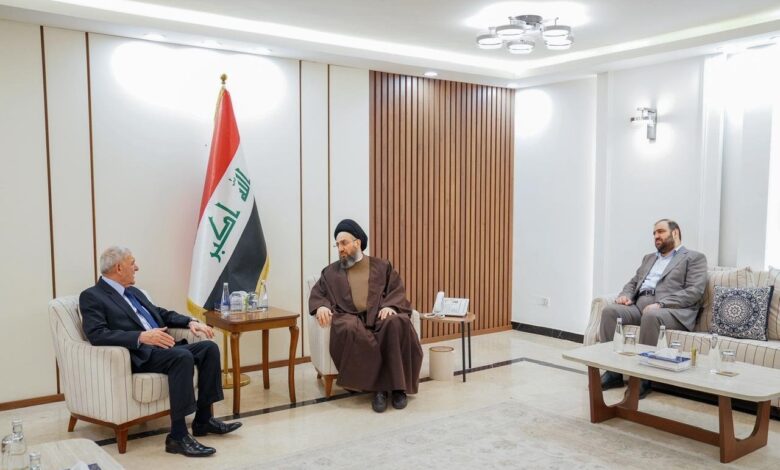 رئيس الجمهورية والحكيم يشددان على الحوار الوطني لتشكيل حكومة قادرة على الإصلاح