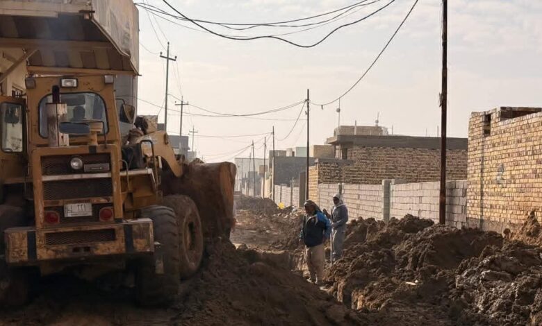 الجهد الخدمي في الديوانية يحقق نسب إنجاز متقدمة في ثلاثة أحياء سكنية