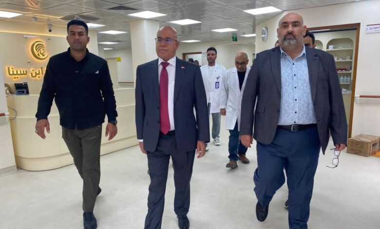 الحسناوي يتفقد مشروع تطوير مستشفى ابن سينا ويؤكد تجهيزه بتقنيات طبية متطورة قريباً