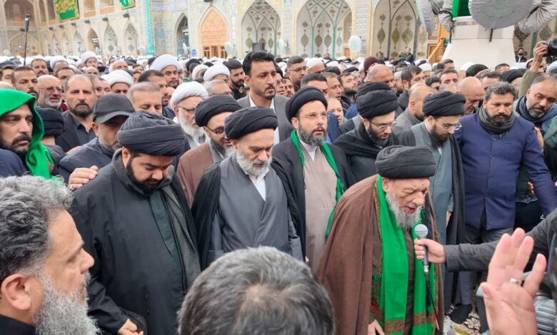 تشييع مهيب لآية الله السيد هادي السيستاني في النجف بمشاركة علماء الحوزة