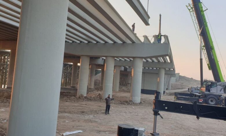 إنجاز 80% من جسر الرستمية الثاني في بغداد بعد تنصيب الروافد الكونكريتية