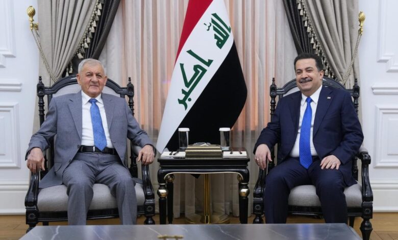 السوداني ورشيد يؤكدان ضرورة إنجاز الاستحقاقات الدستورية وتشكيل الحكومة الجديدة