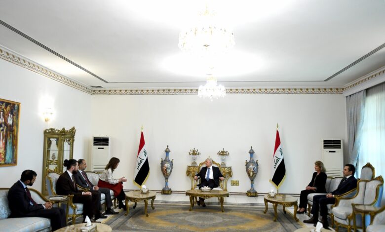 الرئيس العراقي يبحث تطوير الشراكة الاستراتيجية مع المملكة المتحدة