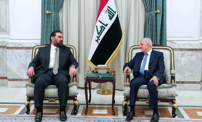 الاستحقاقات الدستورية العراقية تتصدر لقاء رئيسي الجمهورية والبرلمان