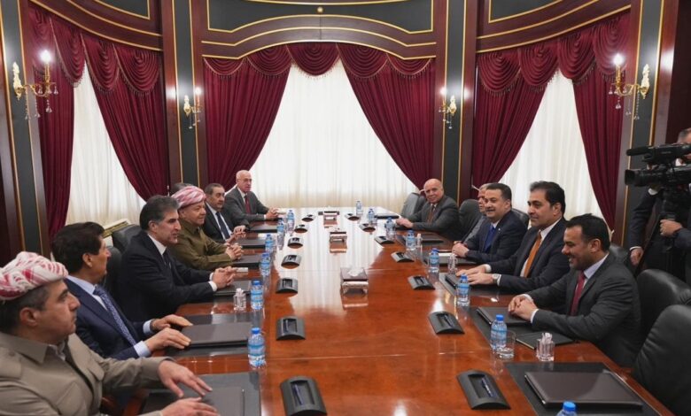 السوداني وبارزاني يناقشان انتخاب رئيس الجمهورية والاستحقاقات الدستورية العراقية المقبلة