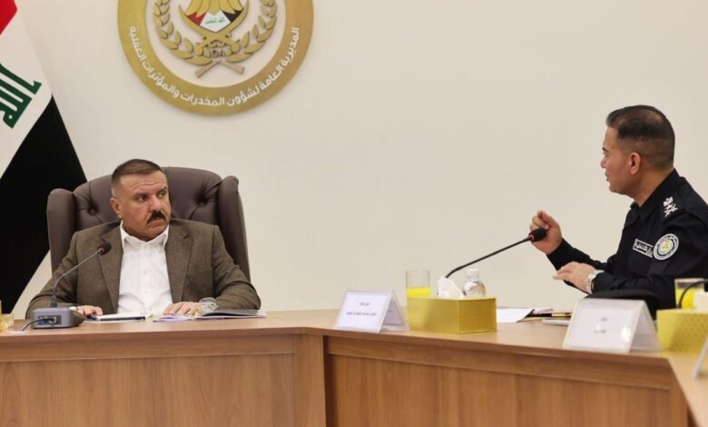 الشمري يأمر بتكثيف مكافحة تجارة المخدرات وتطوير أساليب المواجهة