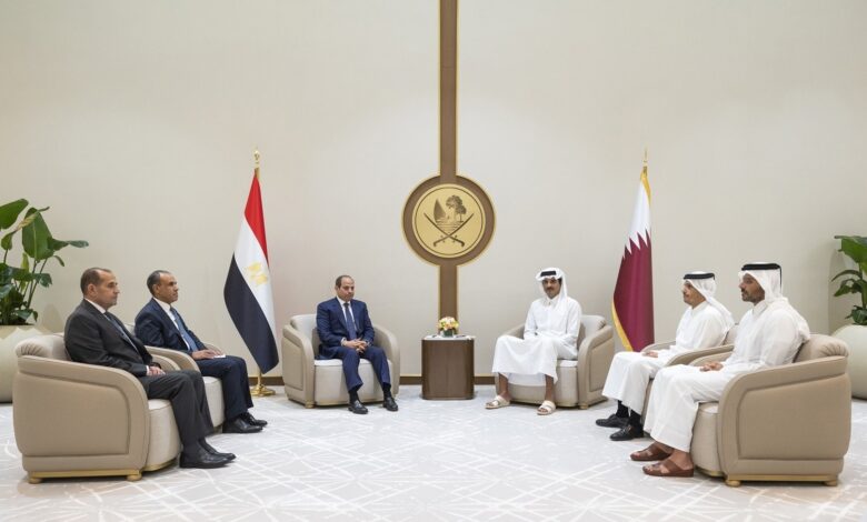 قمة قطرية مصرية تناقش خفض التصعيد الإقليمي ومنع توسع الصراع