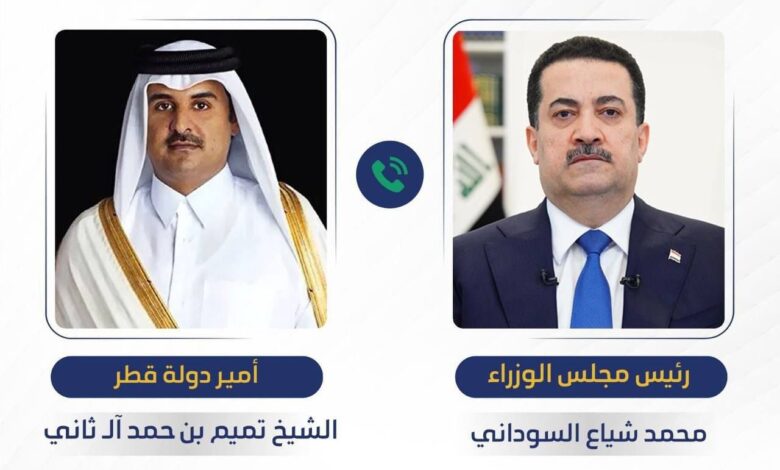السوداني وأمير قطر يدعوان للوقف الفوري للأعمال العسكرية والركون للحوار