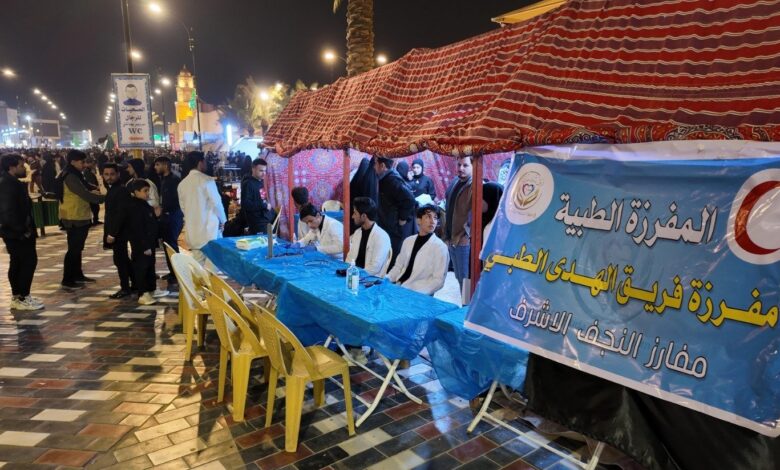 صحة النجف تطلق خطة طوارئ شاملة بـ55 سيارة إسعاف لتأمين زيارة استشهاد الإمام علي