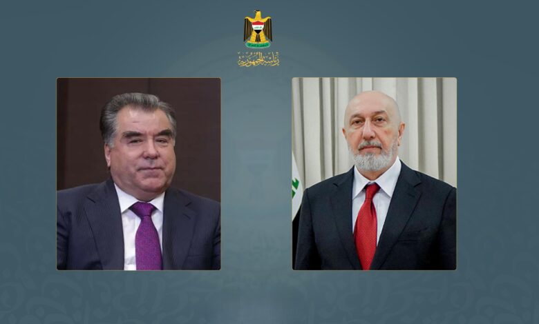 نزار آميدي يتلقى تهاني طاجيكستان بانتخابه رئيساً للعراق