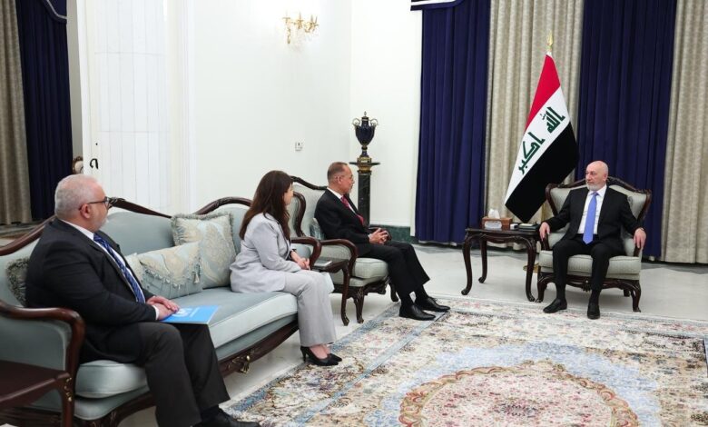 الرئيس العراقي نزار آميدي يلتقي المنسق الأممي لتعزيز الشراكة الاستراتيجية