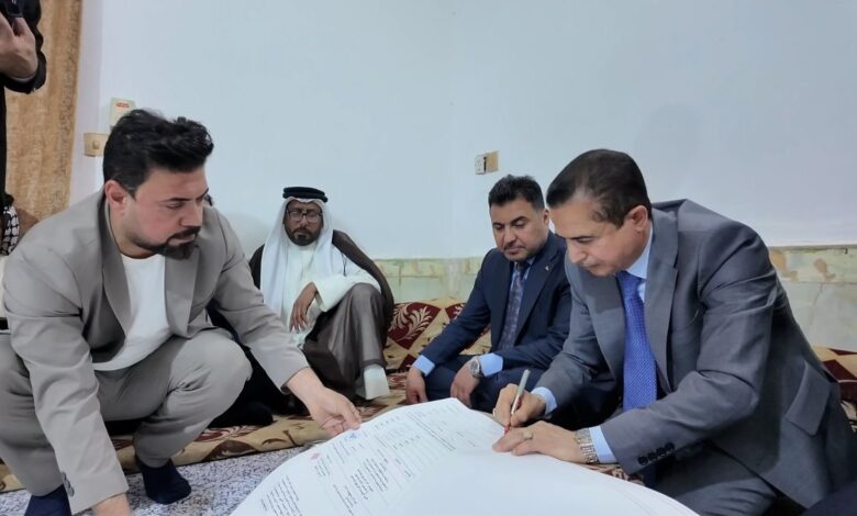 محافظ ذي قار يبدأ تنفيذ مشروع تمليك العشوائيات وفق القرار 320 لتطوير المناطق السكنية