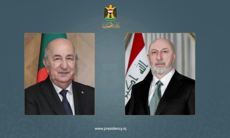 آميدي يتلقى تهنئة جزائرية بعيد الأضحى وتمنيات بالازدهار للعراق