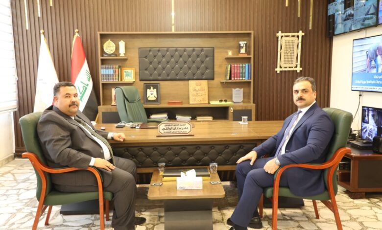 رئيس هيئة المنافذ ومحافظ واسط يبحثان تطوير منفذ زرباطية لاستقبال الزائرين