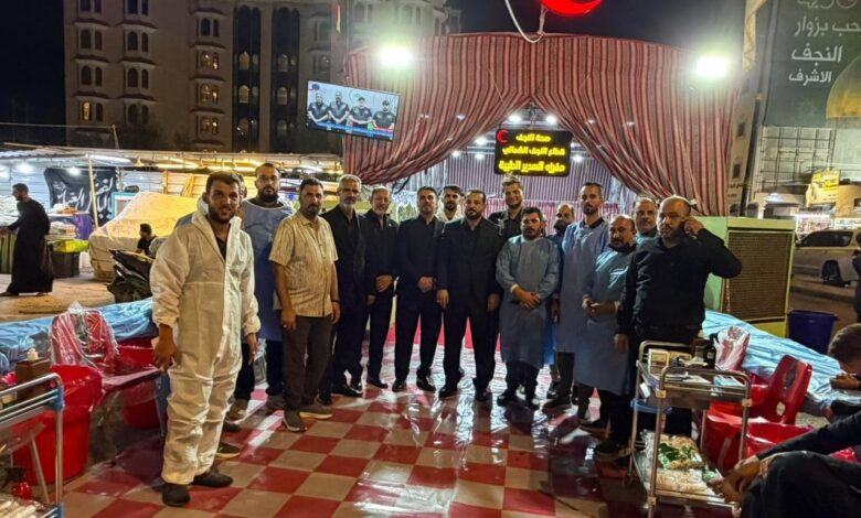 أكثر من 1200 منتسب و55 مفرزة طبية تغطي مسارات الزيارة في النجف الأشرف