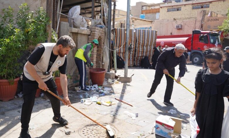 خطة بلدية كربلاء لرفع 30 ألف طن نفايات بعد انتهاء ركضة طويريج