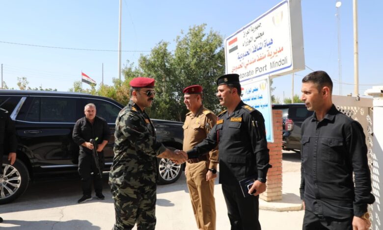 جولة ميدانية لرئيس المنافذ الحدودية في ديالى تشدد على إحكام السيطرة ومنع التلاعب