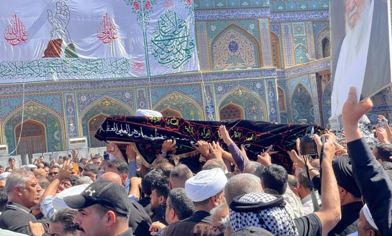 العراق يودع المرجع الفياض في تشييع مهيب بالكاظمية المقدسة