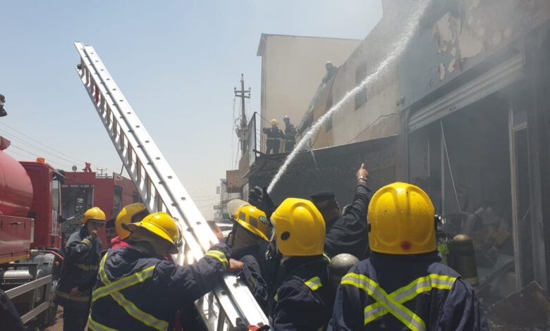السيطرة على حريق في الحي الصناعي بالنجف الأشرف دون إصابات بشرية