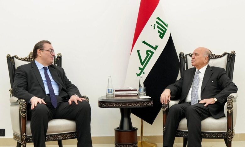 فؤاد حسين يستقبل السفير النمساوي ويؤكد حرص العراق على تعزيز العلاقات الثنائية