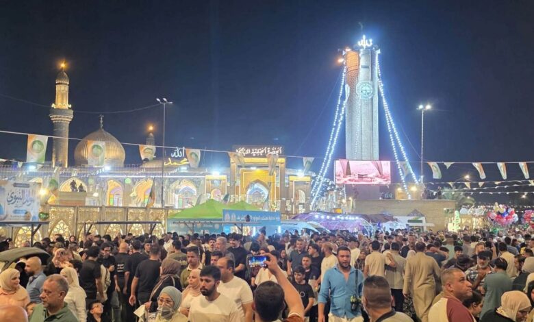 الأعظمية تحتفل بالمولد النبوي الشريف وسط تأمين محكم من عمليات بغداد