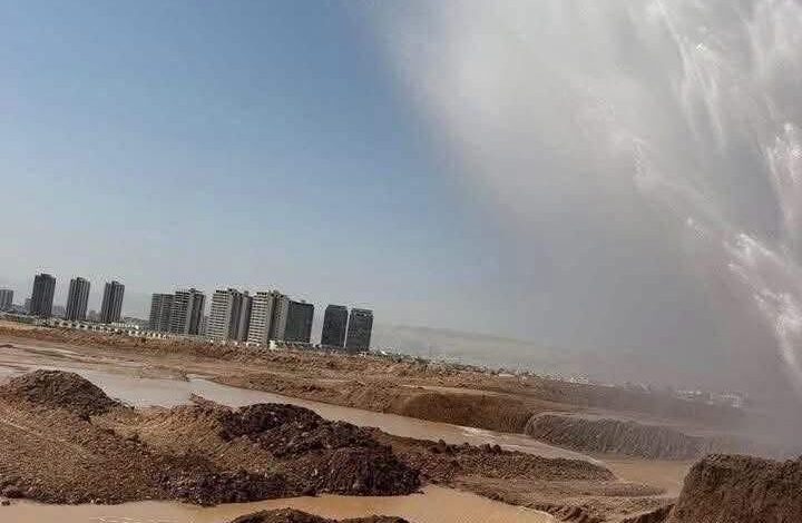 توقف إمدادات المياه في السليمانية بعد كسر أنبوب رئيسي يربط المحافظة بدوكان