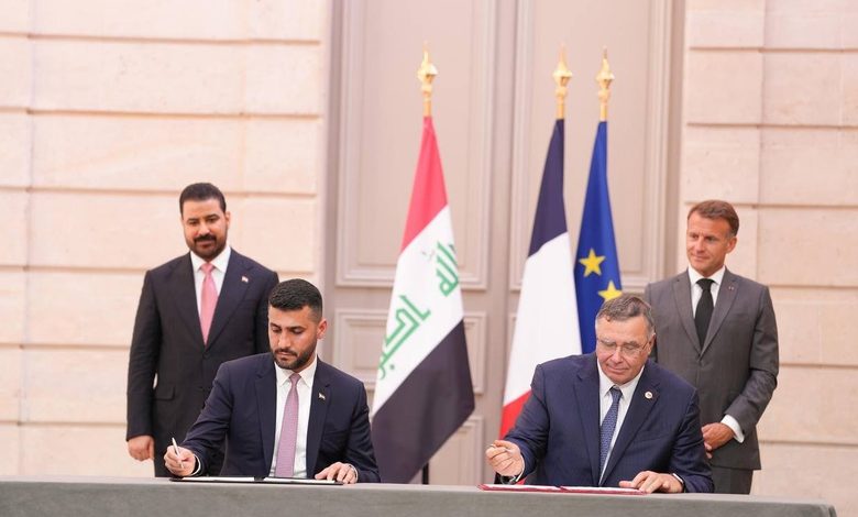 توقيع اتفاقيات تعاون استراتيجية بين بغداد وباريس في قصر الإليزيه الرئاسي